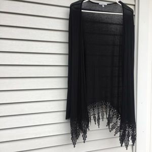 Lightweight Cardigan with Lace Details